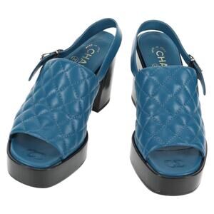 Chanel Matelasse Heel Sandals